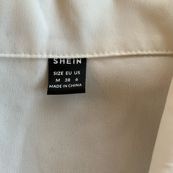 Brand New Shein White Blouse and Shorts Set M - Picture 2 of 4